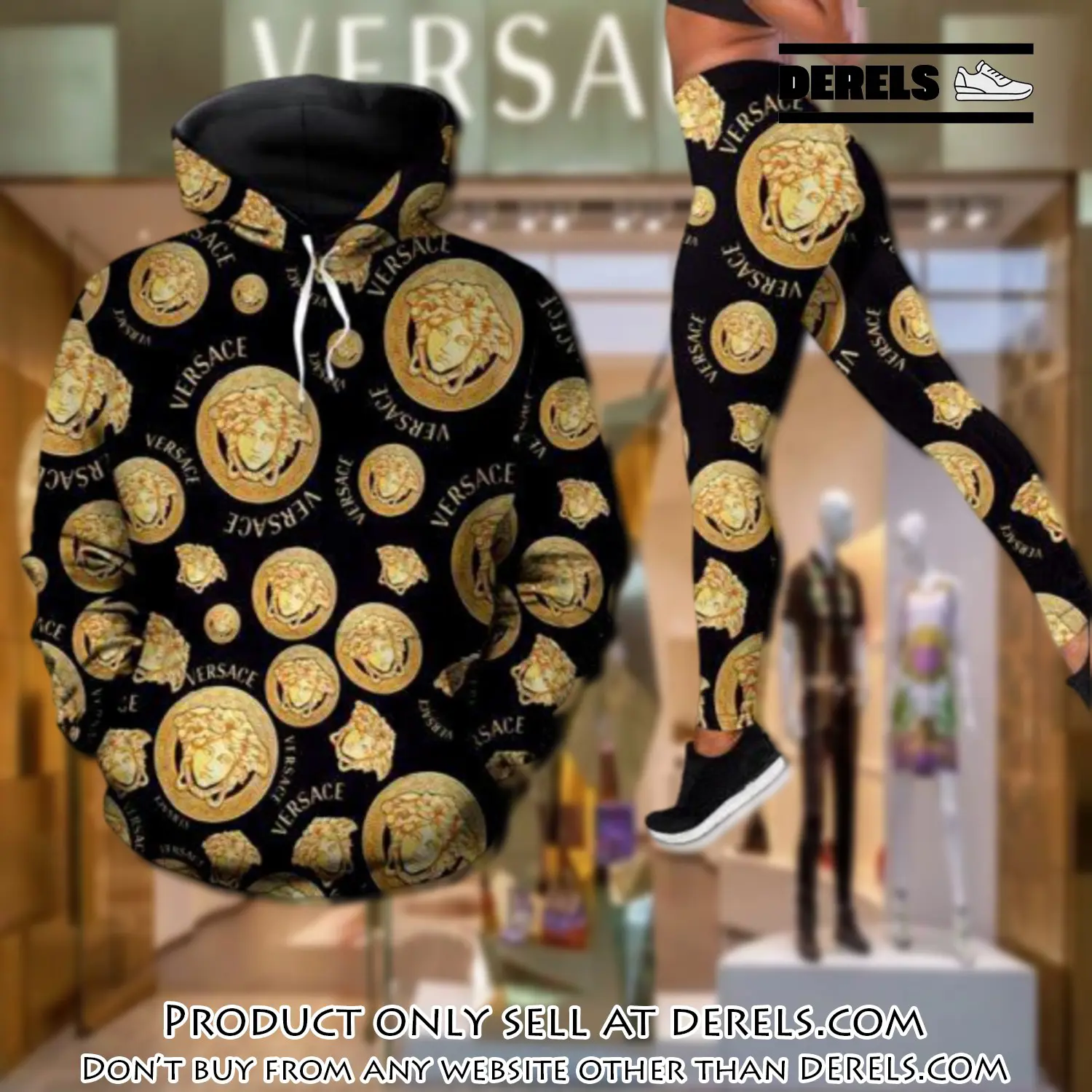 Gianni versace hoodie legging set luxury for women dr1956176